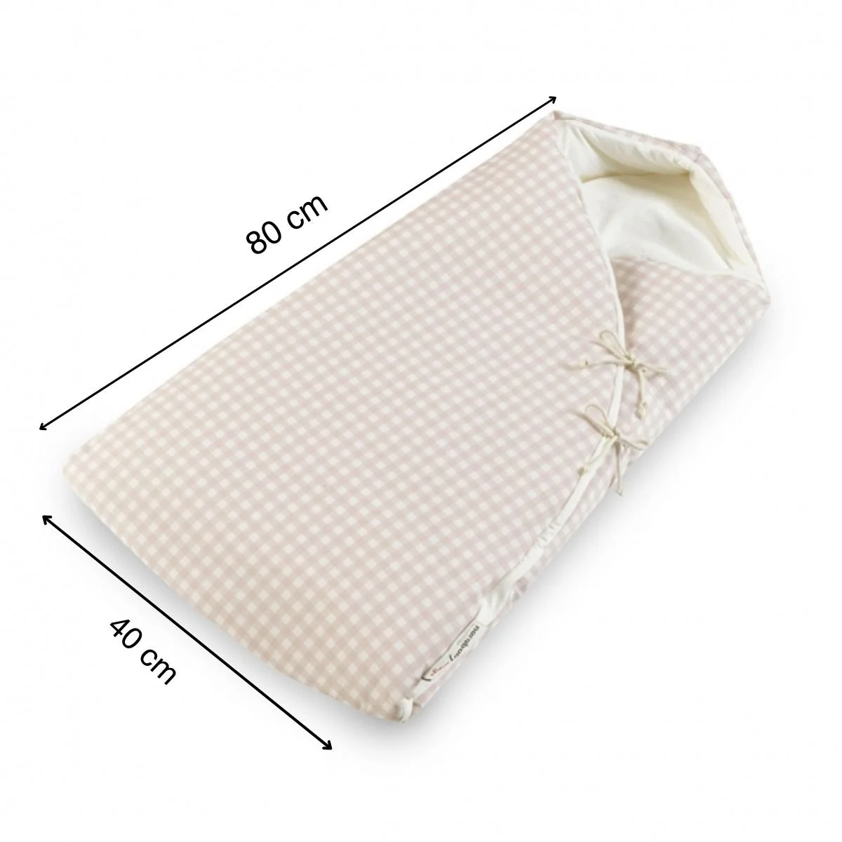 SACO CAPAZO CRUZADO DULCE VICHY ROSA 40x80x5 CM - Imagen 3