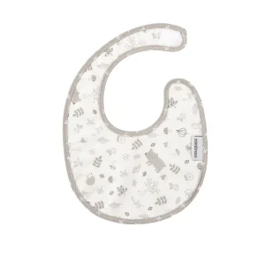 BABERO REDONDO CON VELCRO ABETE BEIGE 16x19x1 CM