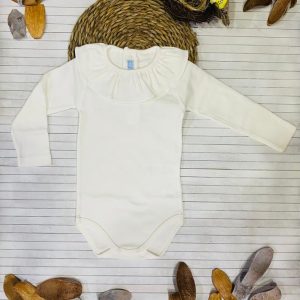 Body Cuello Algodón Crudo