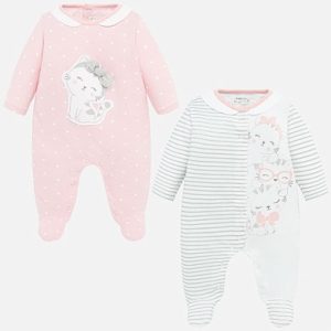 Set Pijamas Largos Dibujos Bebé Niña. Mayoral.