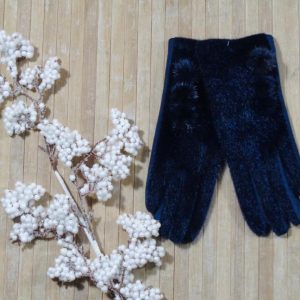 Guantes Pelo Azul Marino