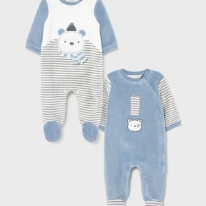 Set Pijamas Bebé Niño Osito Baby Blue. Mayoral